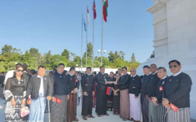 ပြည်ထောင်စုသမ္မတမြန်မာနိုင်ငံတော်-ဘာသာပေါင်းစုံချစ်ကြည်ညီညွတ်ရေးအဖွဲ့ ဗဟိုဥက္ကဌ ဦးဝဏ္ဏ ဦးဆောင်သောအဖွဲဝင်များသည် နေပြည်ကောင်စီနယ်မြေရှိ သူရဲကောင်းဗိမာန်၌ (၁၁)ကြိမ်မြောက် ကျင်းပသော ခေတ်အဆက်ဆက်ကတိုင်းပြည်အတွက် အသက်စွန့်လွှတ်ခဲ့ကြသည့်သူရဲကောင်းစစ်သည်များအား အမှတ်တရ အလေးပြုခြင်း၊ဂုဏ်ပြု ပန်းခြင်းချခြင်း၊လွတ်လပ်ခြင်းသက်ေတငြိမ်းချမ်းရေးဂျိုးဖြူငှက်များ လွှတ်တင်ခြင်းအခန်းအနားတက်ရောက်