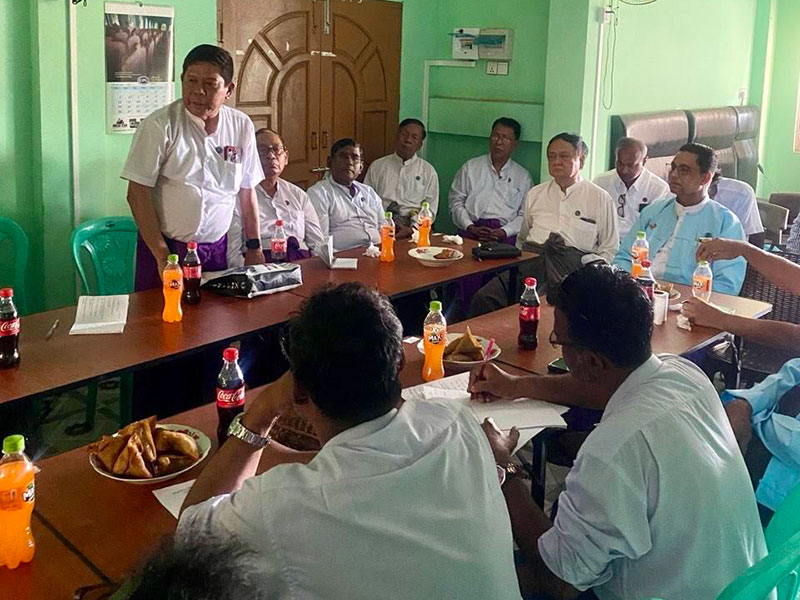 ပြည်ထောင်စုသမ္မတမြန်မာနိုင်ငံတော်ဘာသာပေါင်းစုံချစ်ကြည်ညီညွတ်ရေးအဖွဲ့ (ဗိုလ်တထောင် ခရိုင်)၏ လပတ်အစည်းအဝေး ၁/၂၀၂၅  နှင့်မြို့နယ်အလုပ်အမှုဆောင်များ တွေ့ဆုံပွဲ့အခမ်းအနားကို ၂၅.၀၁.၂၀၂၅ ခုနှစ်၊ဇန်နဝါရီ ၂၅ ရက်တွင်ကျင်းပ