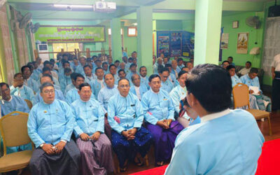 ပြည်ထောင်စုသမ္မတမြန်မာနိုင်ငံတော် ဘာသာပေါင်းစုံချစ်ကြည်ညီညွတ်ရေးအဖွဲ့(ဗဟို)ရုံး၌ (ဗဟို)နှင့်ရန်ကုန်တိုင်းအတွင်းရှိ ခရိုင်များနှင့်မြို့နယ် အသီးသီးမှ အလုပ်အမှုဆောင်များအား(ဗဟို)ဥက္ကဌ မှ တွေ့ဆုံ
