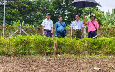 မိုးရာသီပတ်ဝန်းကျင်စိမ်းလန်းစိုပြေရေးလှုပ်ရှားမှုအဖြစ် သစ်ပင်စိုက်ပျိုးရန် မြေနေရာအား ပြည်ထောင်စုသမ္မတမြန်မာနိုင်ငံတော် ဘာသာပေါင်းစုံချစ်ကြည်ညီညွတ်ရေးအဖွဲ့(ရန်ကုန်တိုင်းဒေသကြီး) ဥက္ကဋ္ဌ မှ သွားရောက်ကြည့်ရှုစစ်ဆေး