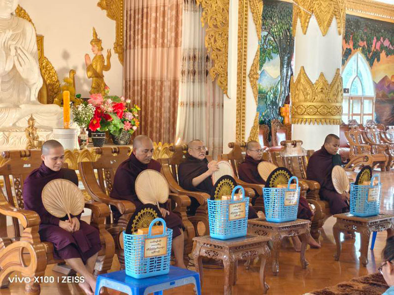 ပြည်ထောင်စုသမ္မတမြန်မာနိုင်ငံတော် ဘာသာပေါင်းစုံချစ်ကြည်ညီညွတ်ရေးအဖွဲ့ (သင်္ဃန်းကျွန်းခရိုင်)၏တတိယအကြိမ်မြောက် ဝါဆိုသင်္ကန်းဆက်ကပ်လှူဒါန်းပွဲအခမ်းအနားသို့ (ဗဟို)ဥက္ကဋ္ဌ တက်ရောက်